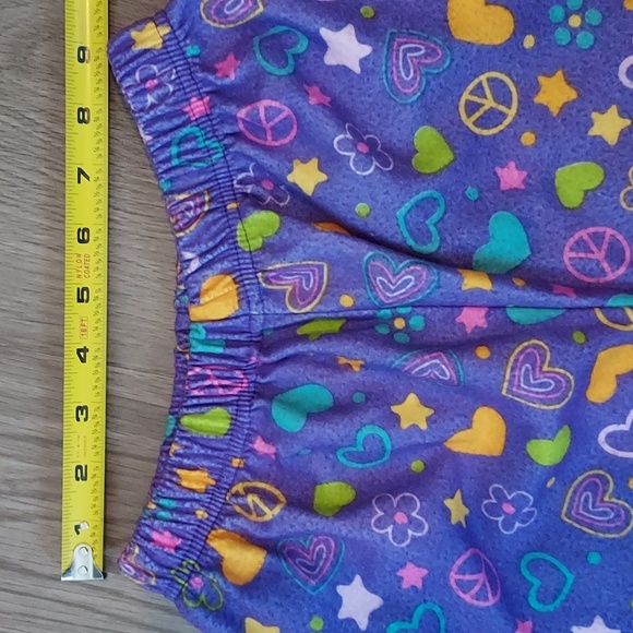 Just Love kids pj's purple with cute symbols throughout 8-10 - Picture 9 of 10